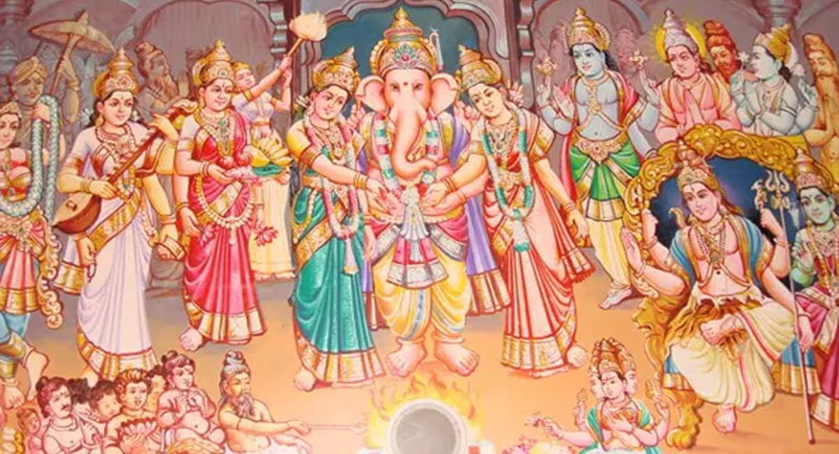 Did Ganesha get married by his order and how many wives