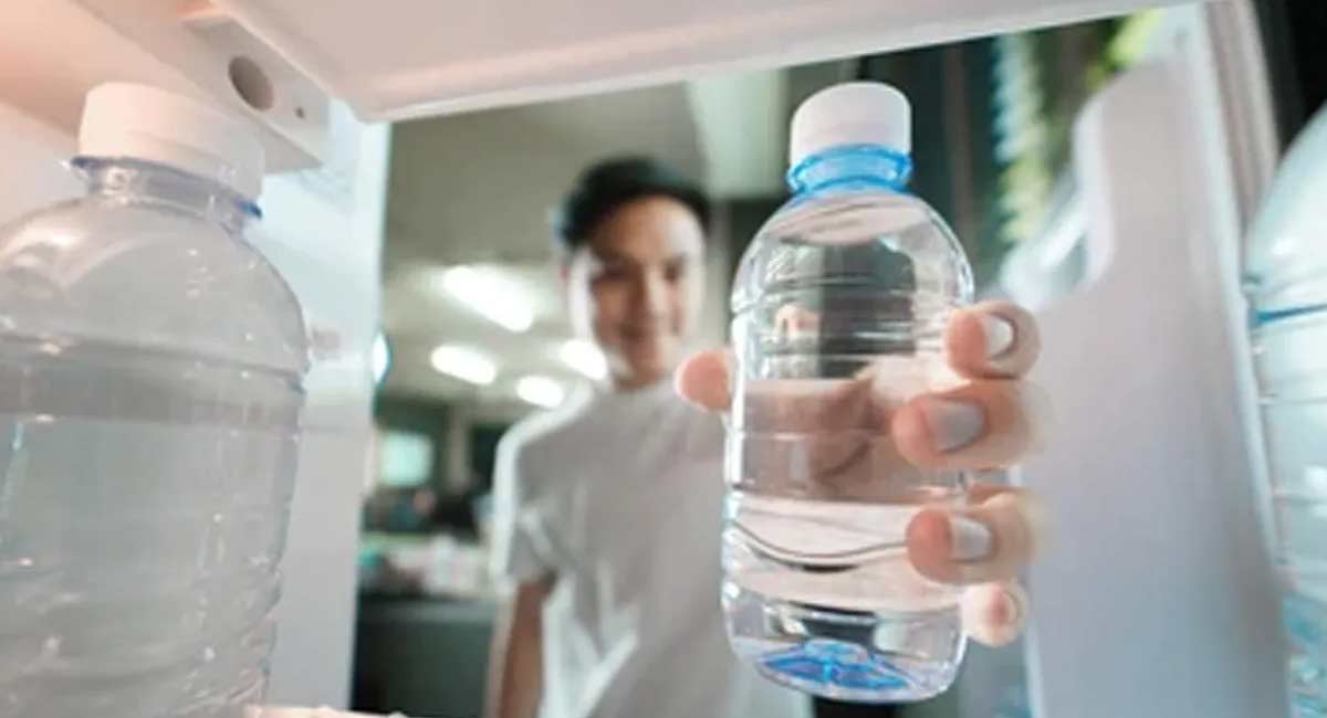 Drinking water kept in the fridge