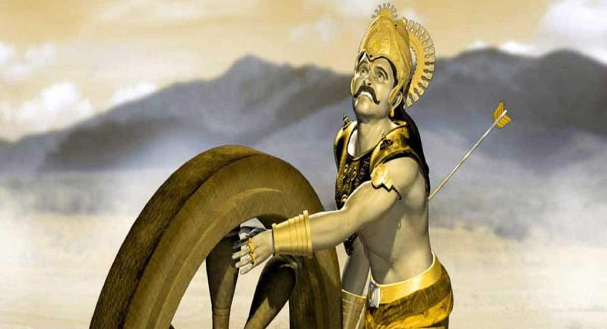 In the Mahabharata, Karna is not good