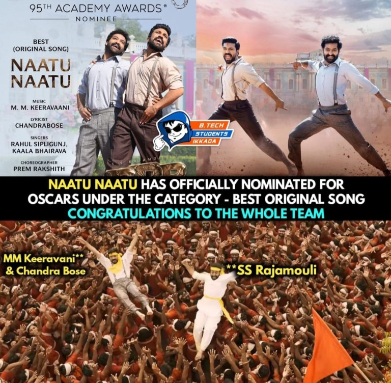 Oscar nominations RRR Naatu Naatu song trending memes viral